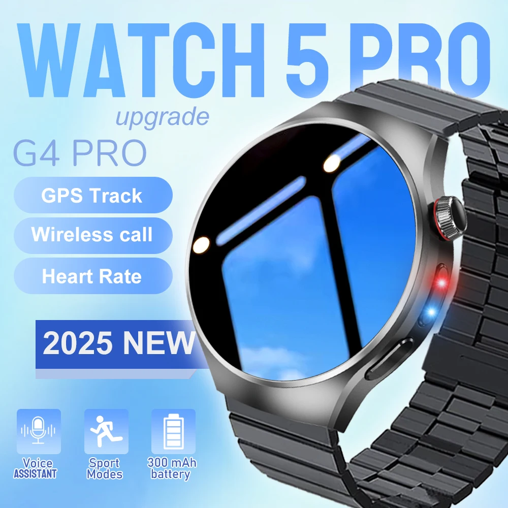 

Новые умные часы 5 Pro, GPS-трекер, пульсометр, 1,53-дюймовый AMOLED-экран, IP67, водонепроницаемые, BT-вызов, несколько спортивных умных часов