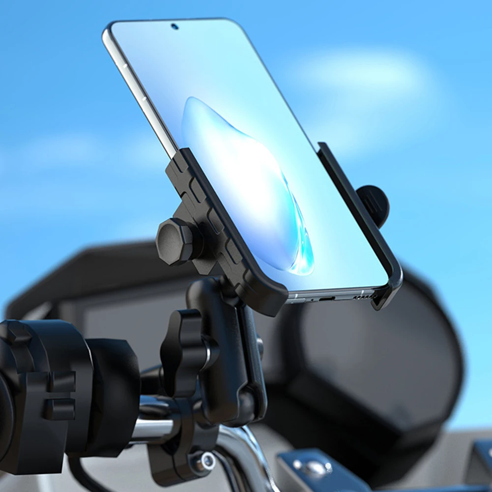 1-2 قطعة دراجة نارية الهاتف جبل قابل للتعديل سبائك الألومنيوم دراجة نارية حامل الهاتف المحمول الملاحة قوس للدراجات النارية #5