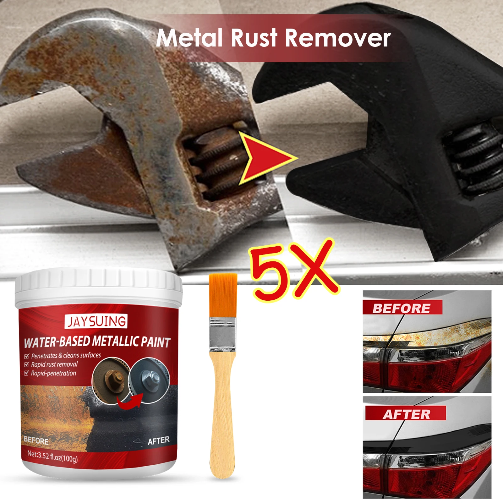 Metal Anti-rust Rust Remover car Multi Purpose Paste Chassis Rust Inhibitor Converter Repair Iron Metal Surfaces Maintenance