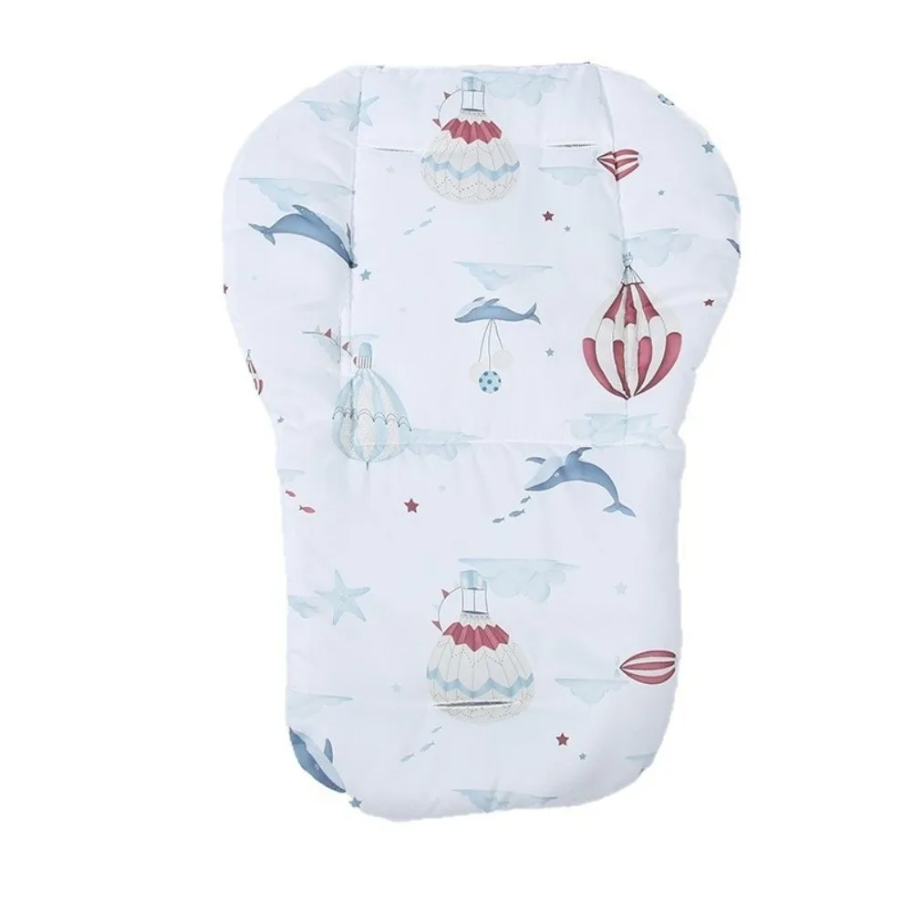 Cotton Material Baby Stroller Seat Cushion Cartoon Pattern All Seasons Stroller Seat Pad Comfortable Breathable