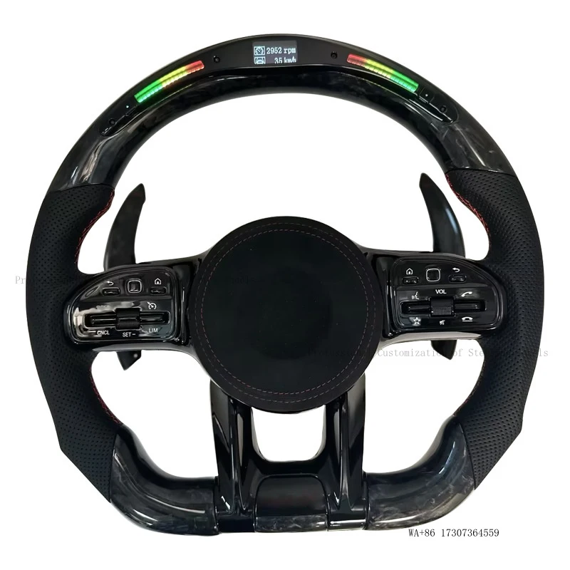 New Suitable for all Mercedes-Benz C-, E-, and SG-Class models, AMG carbon fiber steering wheel assembly modification