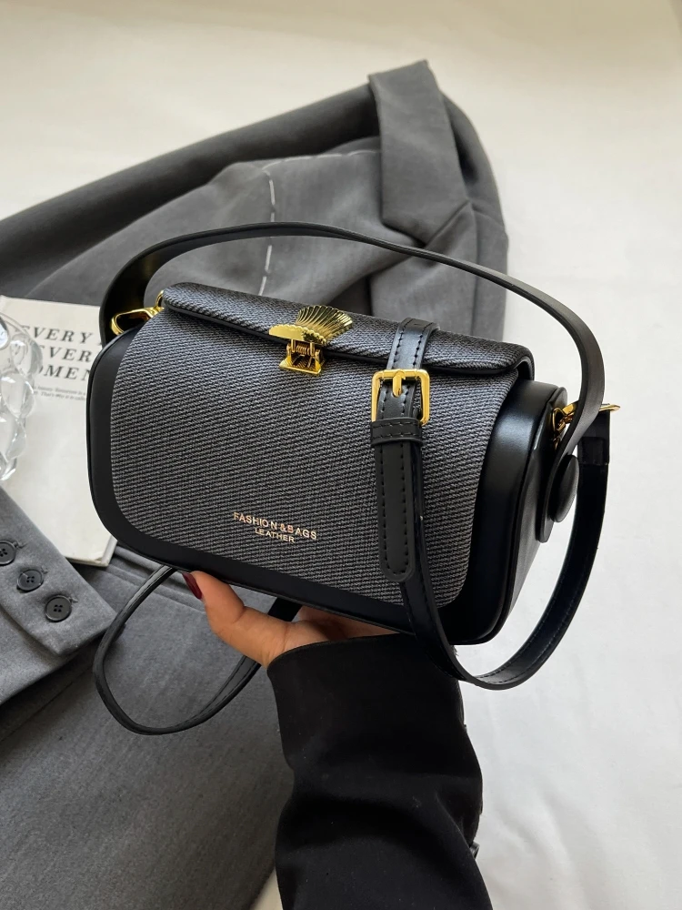 Fashionable Korean Handbag 2024 Cross-Border New Women's Bag Simple Casual Single Shoulder Bag Trendy Slant Bag