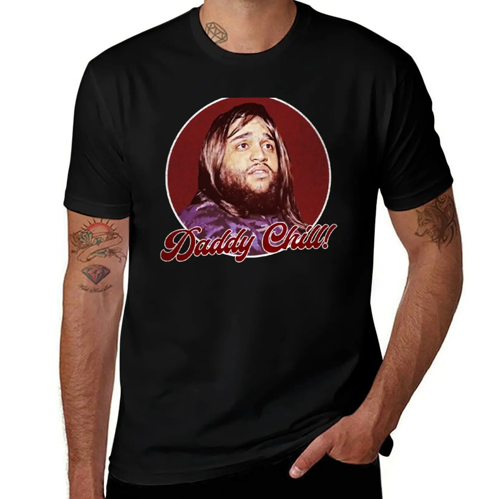 Daddy chill T-Shirt Basic Crew Neck Short Sleeve Top