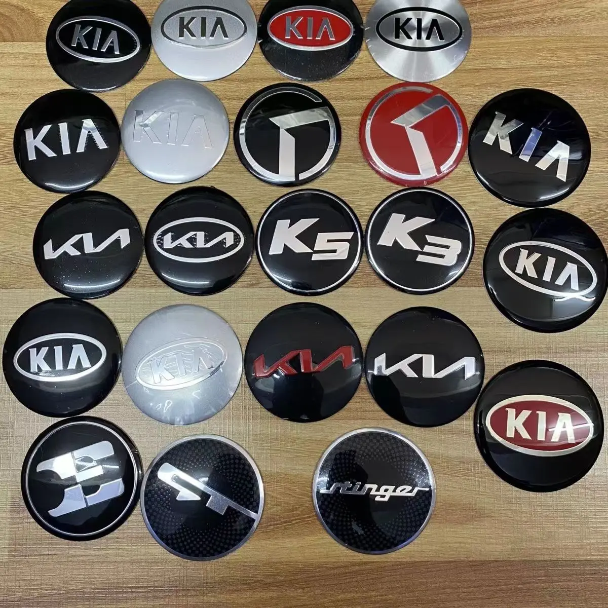 Tampa do cubo do centro da roda do carro emblema adesivo acessórios para kia gt-line sportage ceed rio picanto sorento soul cerato venga forte k9