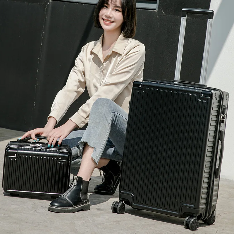 College Student Zipper Trolley Case ABS+PC Aluminum Frame Luggage Ultra-light Mute Universal Wheel Suitcase Mother and child box