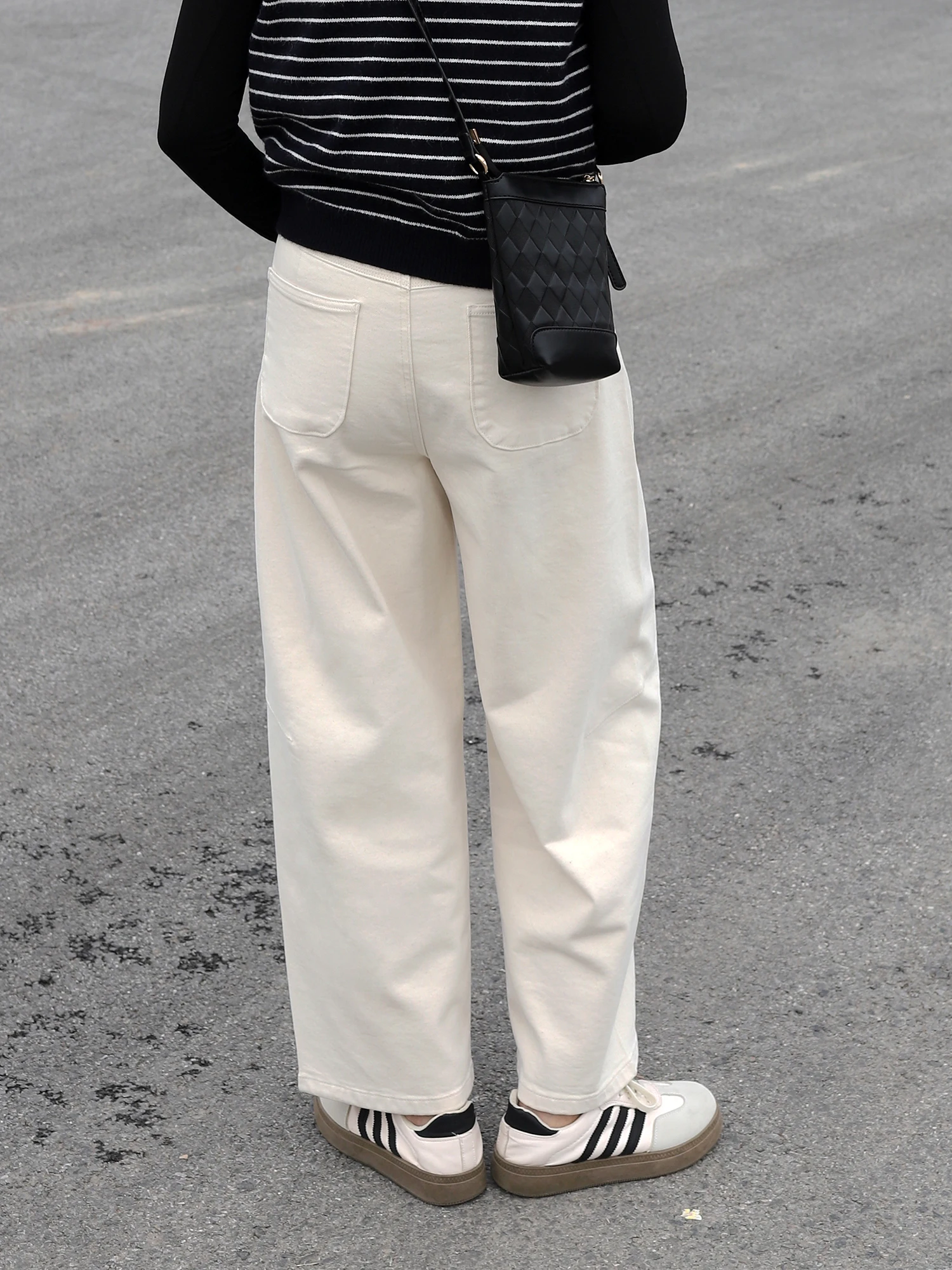 

High Waist Loose American Casual Wide Leg Nine-Tenths Jeans Women's Spring New Style Cotton Denim Pants Casual Style