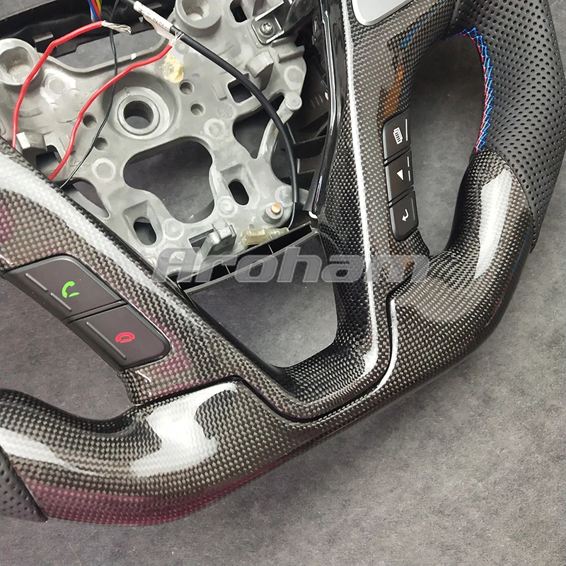 Customized Carbon Fiber Steering Wheel Racing Style For Hyundai Santa Fe 2013 2014 2015 2016 2017 2018