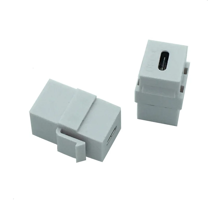 1pc USB 3.1 Type C Keystone Female To Female Jack Coupler Inserts Socket Adapter Port Extension Connector for Wall Plate Outlet