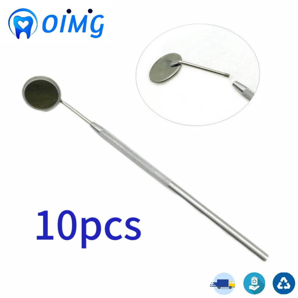 Dental Mirrors with Handle Stainless Steel Surgical Instruments Dentist Mouth Checking Makeup Supplies Dental Materials