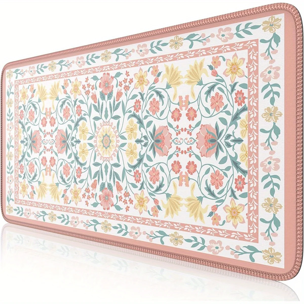 Floral patterned anti-slip mouse pads for office, home and school work areas, computer desktop decoration and office accessories
