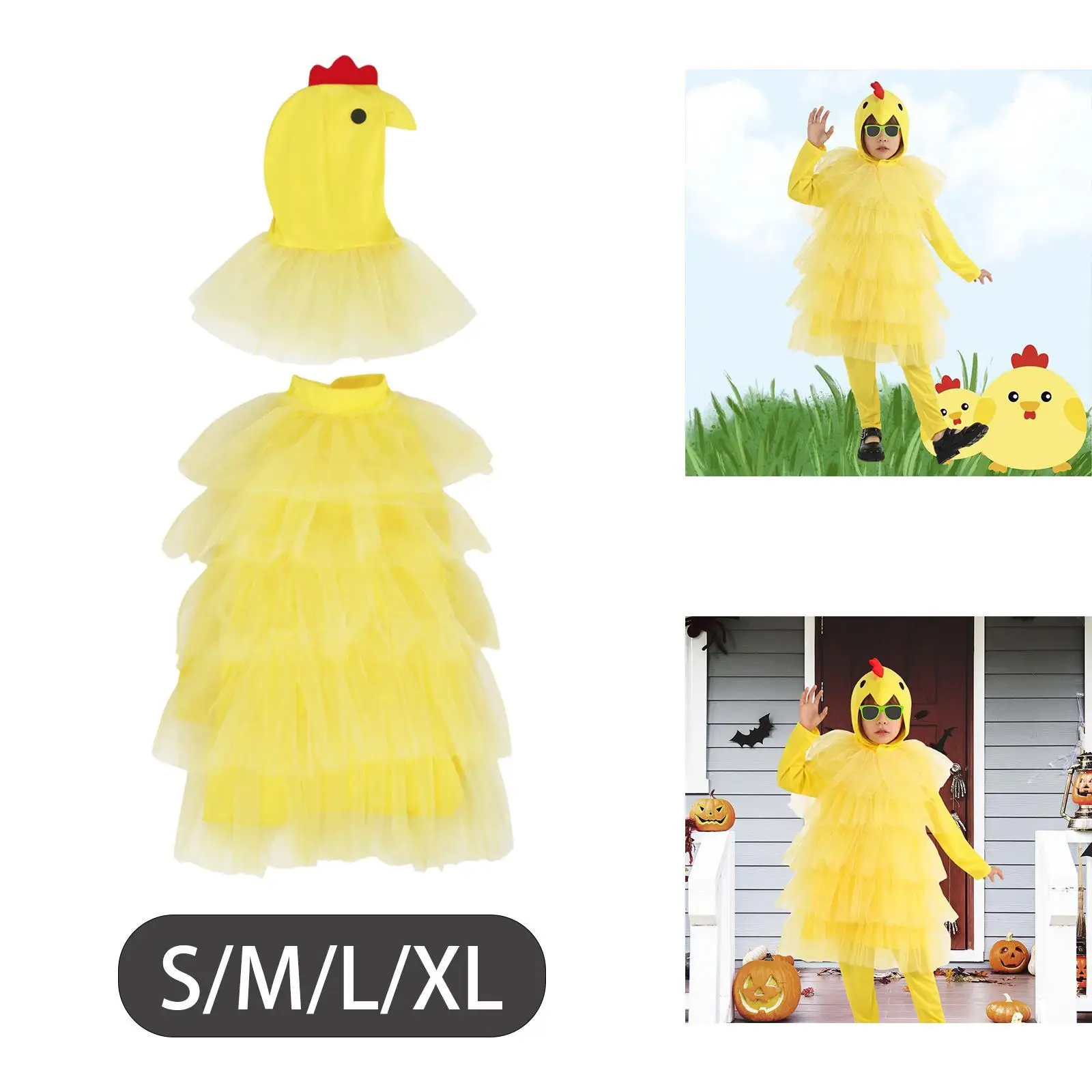 

Kids Halloween Costume Cosplay Novelty Chicken Outfit for Celebration Stage Show