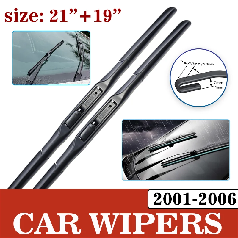 Car Windscreen Wipers For FIAT Stilo 2001~2006 2005 2004 Auto Front Wipers Blades Windscreen Cleaning Washers Car Accessories