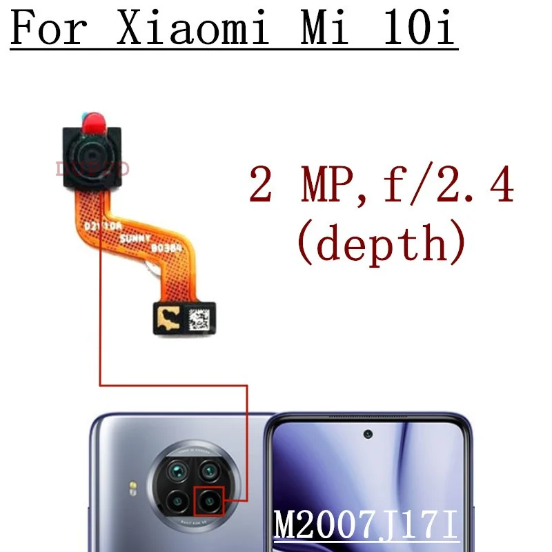 Rear Camera For Xiaomi Mi 10i Mi10i 5G M2007J17I Front Facing Back Main Wide Macro Depth Camera Module Flex Cable Spare Part