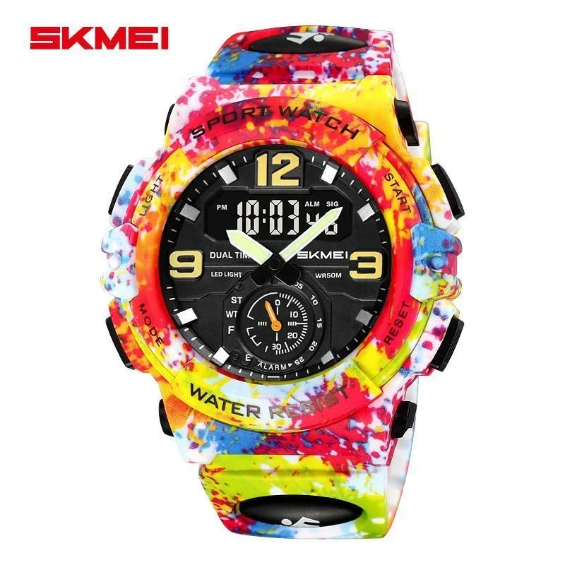 

SKMEI 2341, цифровые электронные часы с большим циферблатом, модные спортивные мужские водонепроницаемые кварцевые наручные часы, будильник Horloges Mannen