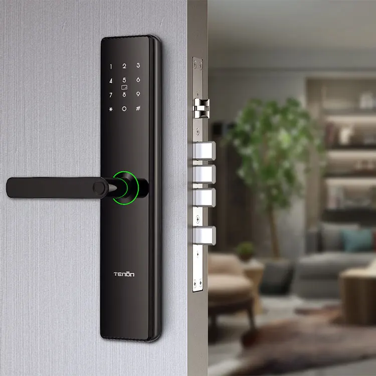 

Hot Selling Popular Smart Door Handle Lock Tuya Bluetooth Password Keyless Smart Fingerprint Digital Safe Door Lock For Home