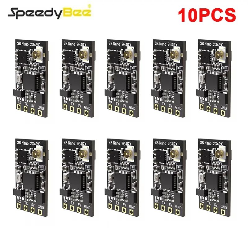 10pcs SpeedyBee Nano 2.4G ExpressLRS ELRS Receiver for FPV Freestyle Long Range Drones DIY Parts FPV