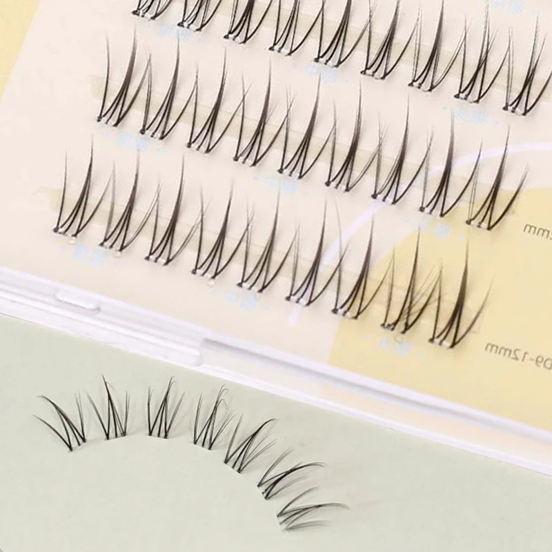 6 Rows False Eyelashes Clusters Manga Individual Lashes Extension Natural Wispy Self-adhesive Cluster Segmented Eyelashes Makeup