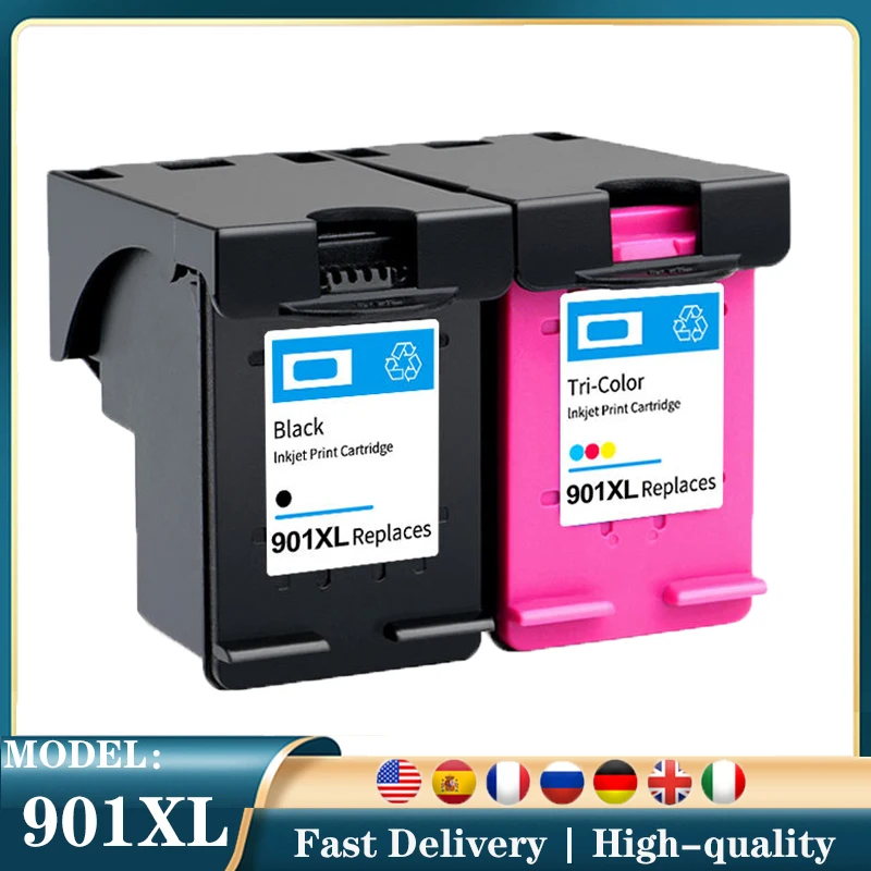 substituicao dos cartuchos de tinta para impressora hp901xl hp901 cartucho de tinta para officejet4500 j4500 j4540 j4550 j4580 j4640 901xl 01