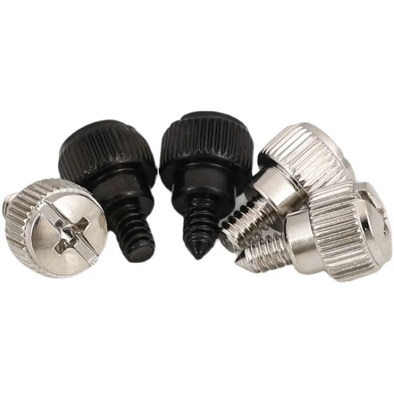 10 pces 6 #-32*6 thread dentes computador computador caso ventilador de refrigeração ajuste toolless parafuso thumbscrews parafuso de polegar m3.5