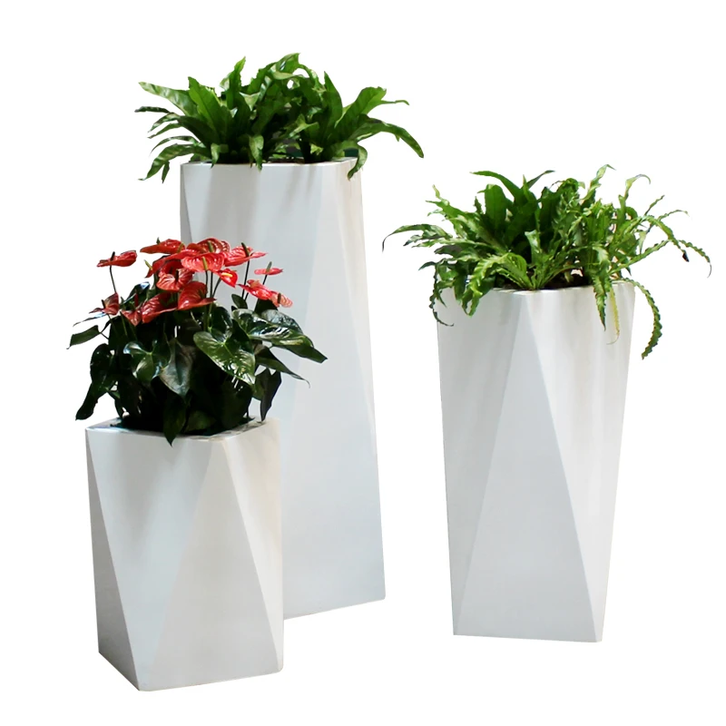 

FRP pot tank ware shopping mall column stand beauty