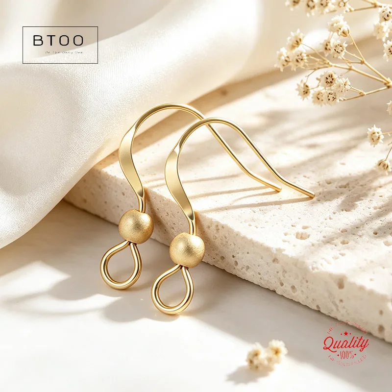 Проволока для серег 3 мм Stardust Bead Flat Ear Wire, 14K Gold Filled (0.61 мм), для изготовления украшений ручной работы, аксессуары для создания серег своими руками