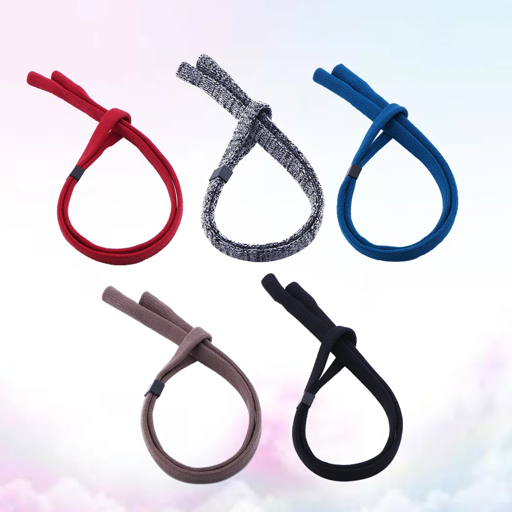 

5Pcs Glasses Chain Adjustable Sunglass Holder Strap Anti-Slip Eyeglass Rope Durable Cord for Sports Reading Swimming Glasses