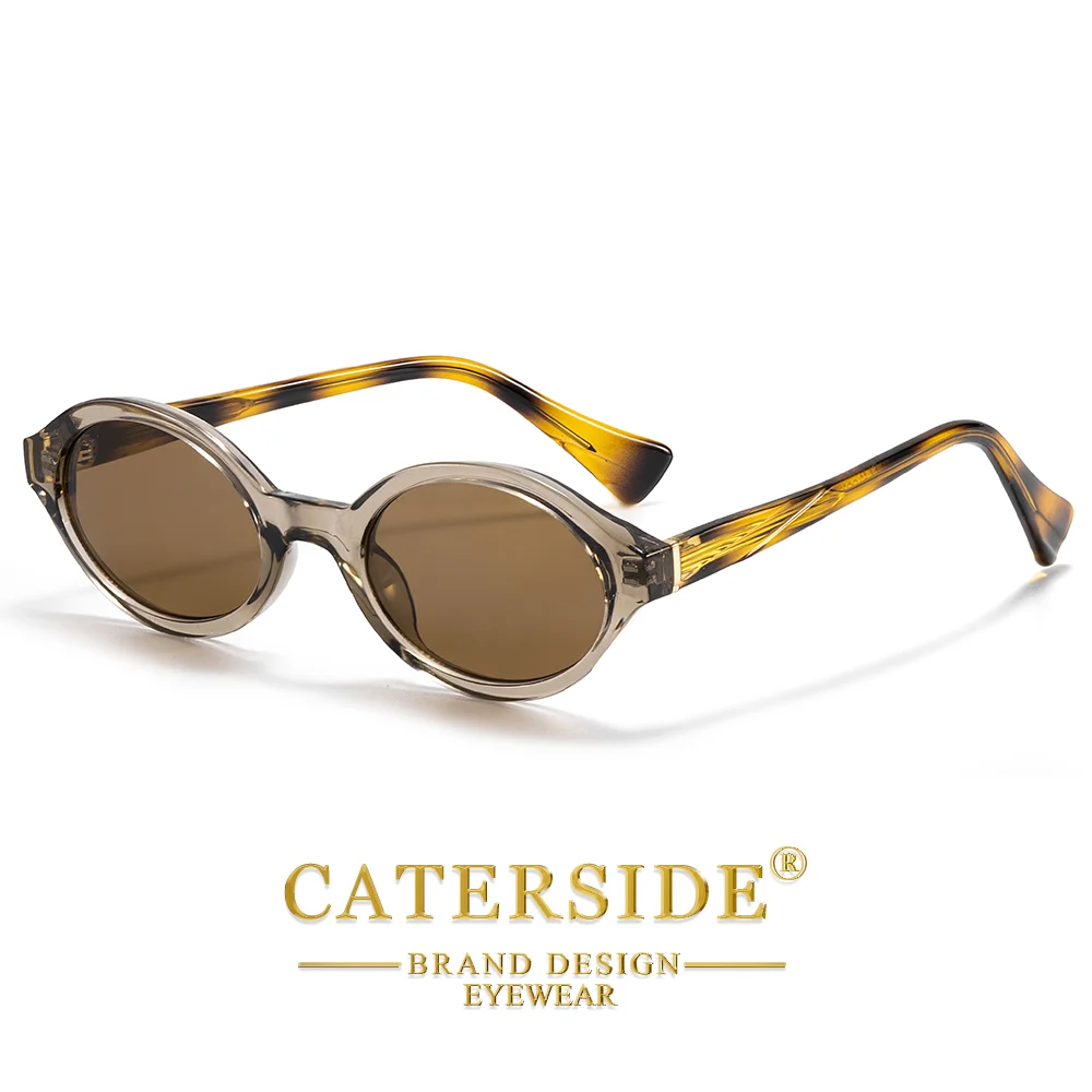 CATERSIDE Retro Damen-Sonnenbrille mit ovalen Gläsern und hochwertigen, dicken Rahmen, Herren-Brille für Outdoor-Fahrten, modische Street-Style-Brille, UV40 – Detail 15