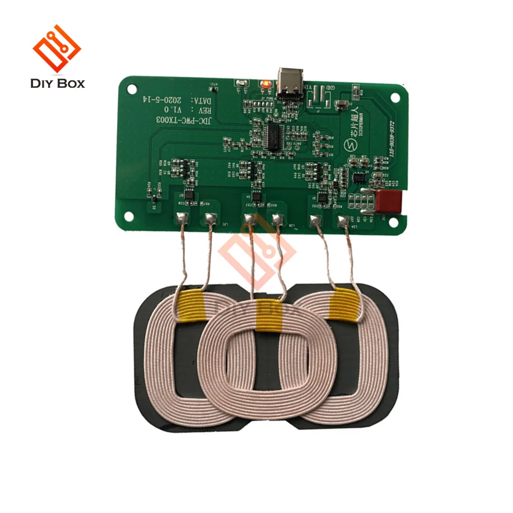 12V 5V 2A Qi bezprzewodowa szybka ładowarka nadajnik ładujący moduł płytka 5W/10W/15W/18W/20W + cewka do samochodu iPhon