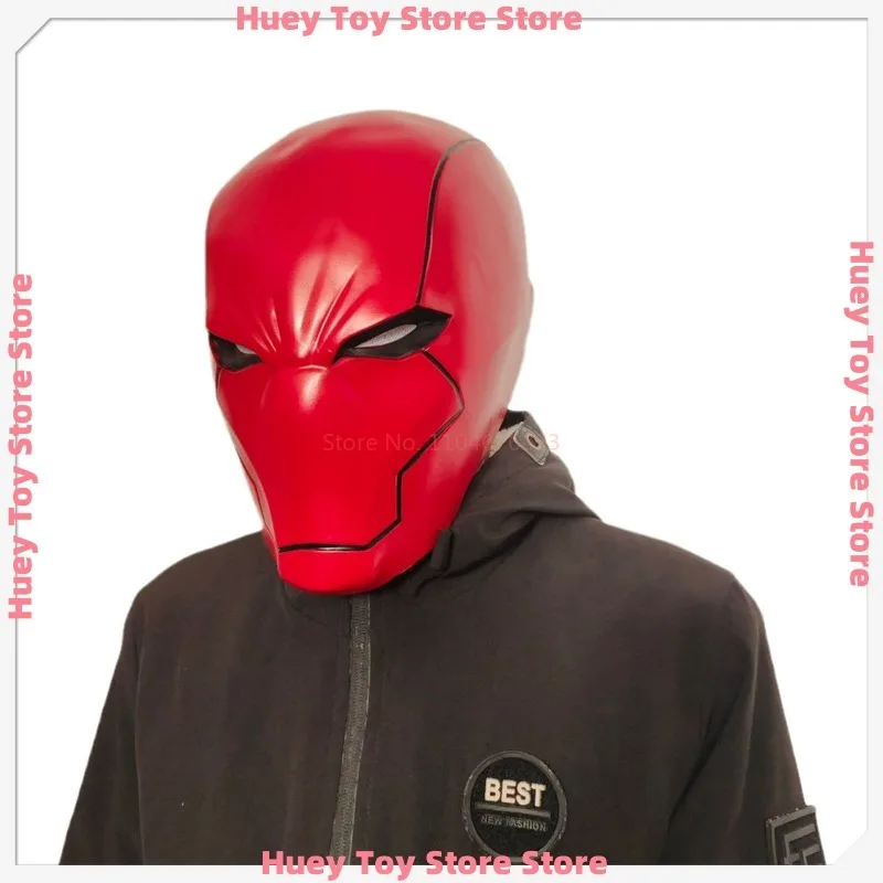 Red Hood Mask Movie Vil Lain Cosplay Emulsion Red Hood Helmet Man Women Cosplay Costume Prop Replica Fancy Party Headwear