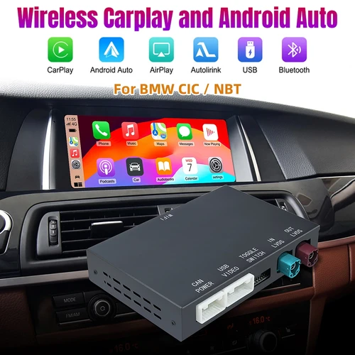 CarPlay inalámbrico Android para BMW NBT CIC System 1 2 3 4 5 Series X1 X3 X4 X5 F20 F21 F30 F31 F34 F10 F48 F25 F26 F15 F60 F10 E84
