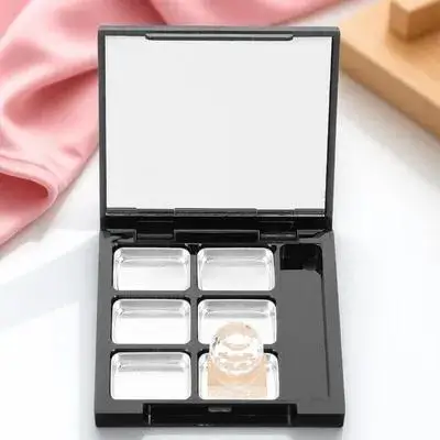 

1Set DIY Eyeshadow Tray Refillable Container Lightweight Blush and Highlighter Box Perfect for Travel and Daily Use