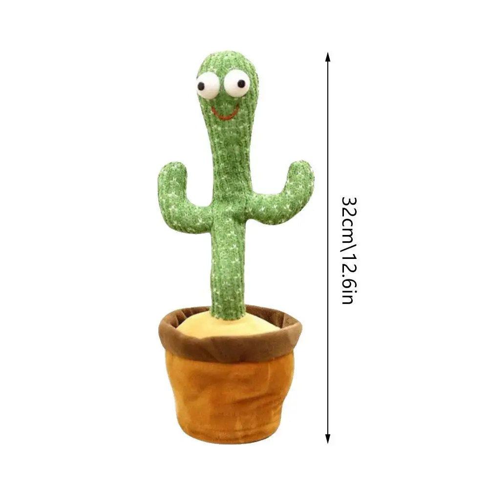 Dancing And Talking Cactus Toy Sunshine Cactus Children's Electronic Plush Toy Rechargeable Dancer Glowing Dancing USB Record