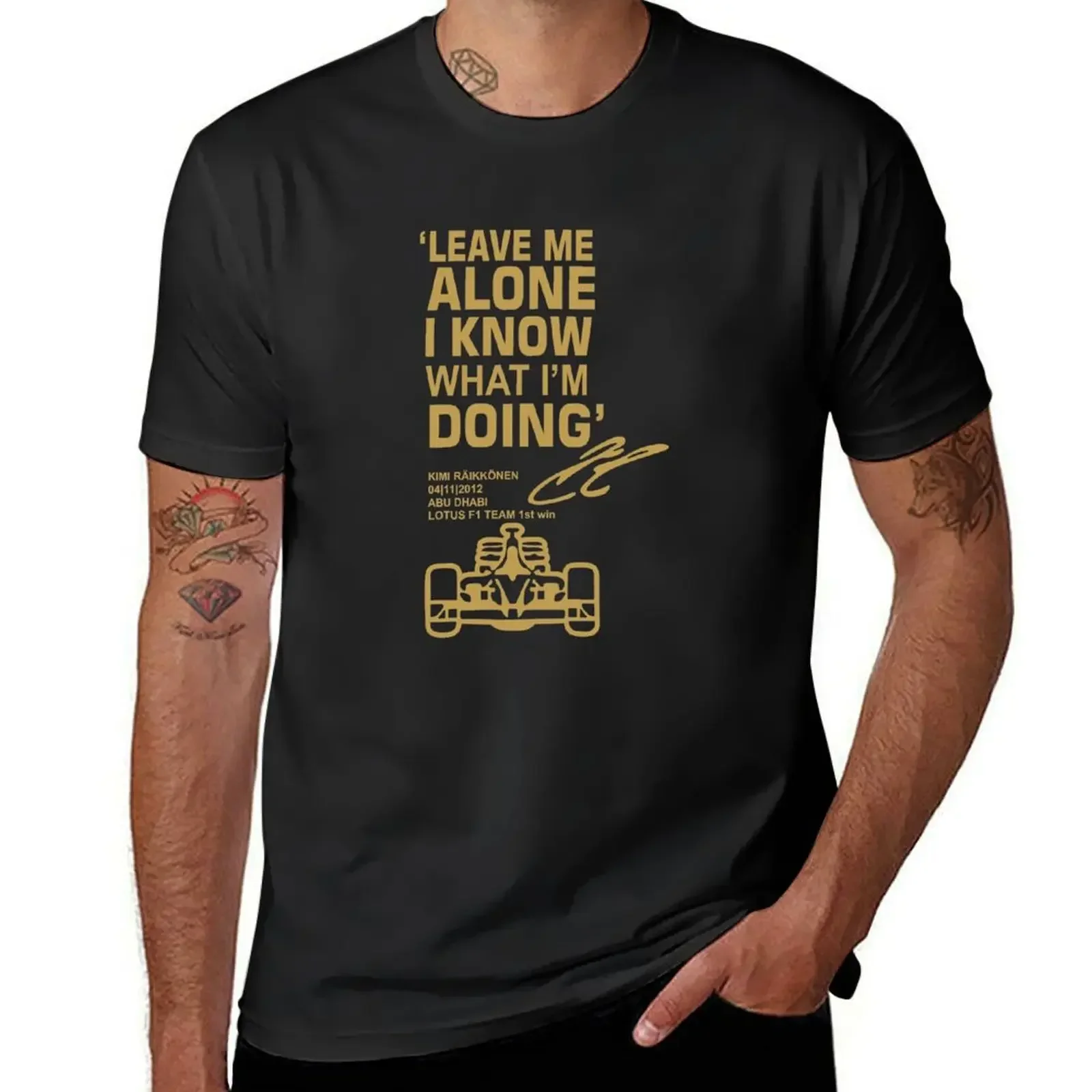 Leave Me Alone - Kimi raikkonen T-Shirt customs vintage hippie clothes anime T-shirt men