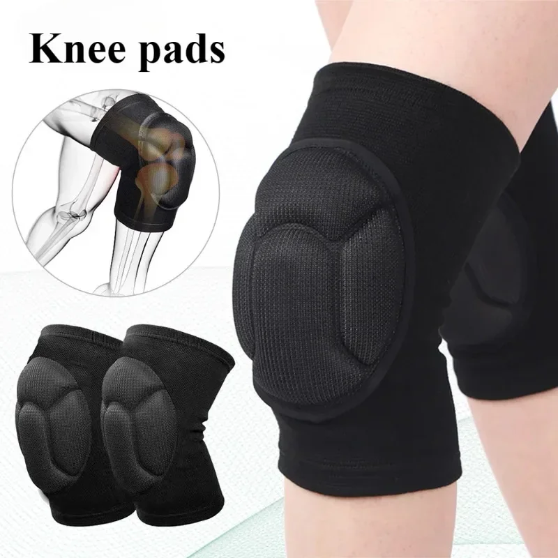 1Pair Thickened Protection Sports Volleyball Knee Pad Elastic Compression Brace Knee Support Soccer Fitness Basketball Protector