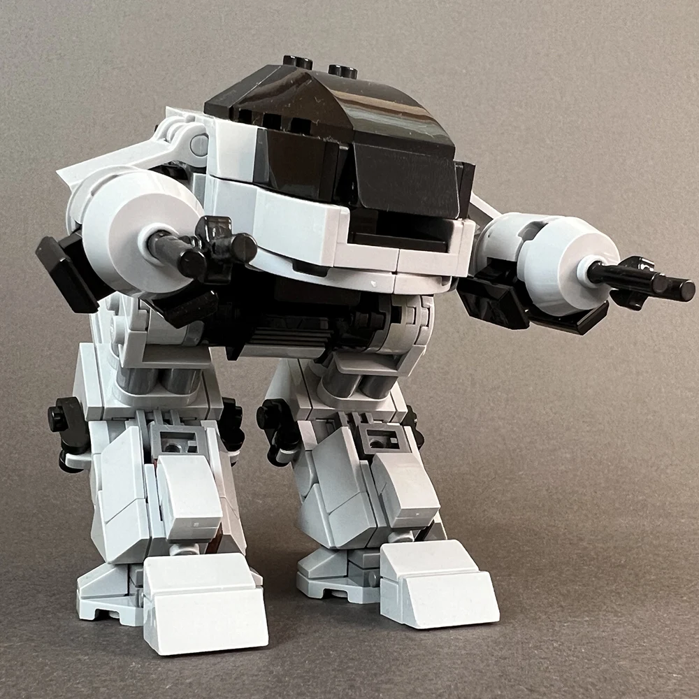 MOC Movie Mecha RoboCoped ED-209 Robot Characters, mecánica, policía de guerra, bloques de construcción, juguetes, traje para niños, regalos de cumpleaños