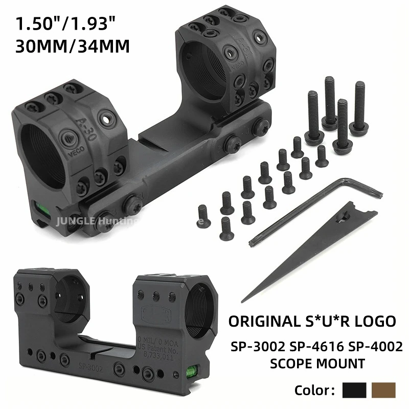 2024 New SP-3002 SP-4002 Solid Mount 30/34mm 0MIL 0MOA 1.50/1.93 inch Height Scope Mount with Surfaces for Scope Accessories