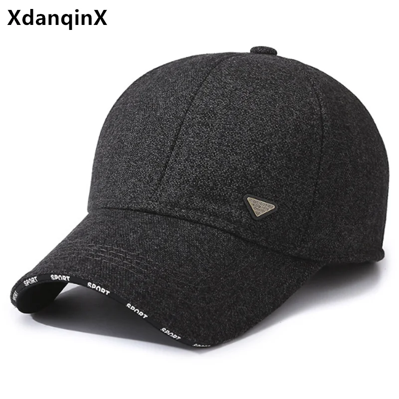 

New Winter Men's Cap Plush Thickened Coldproof Earmuffs Hats Warm Baseball Caps For Men Snapback Cap Ski Hat 모자 gorras шапка