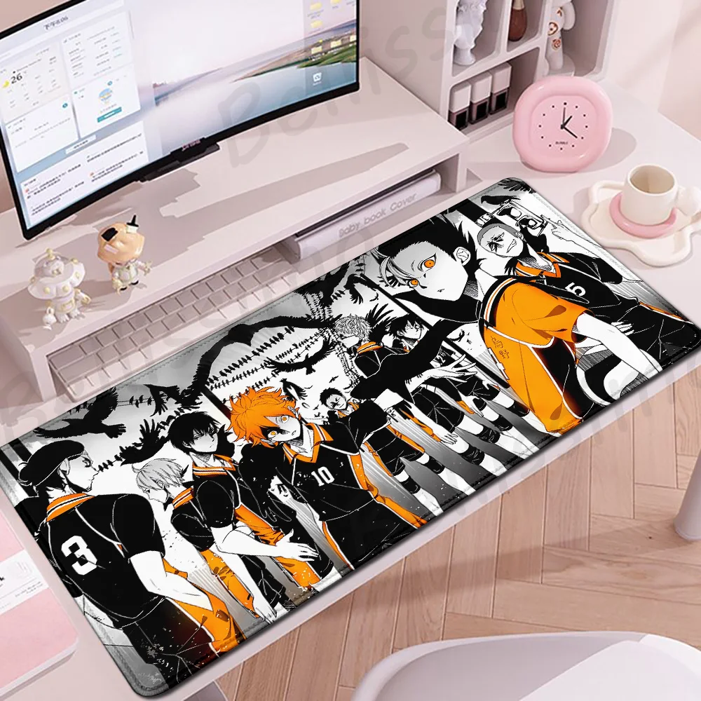 

Large PC Mousepad Anime H-Haikyuu Mouse Mat HD Keyboard Gameing Mouse Pad XXL Laptop E-Sport Playmat 900x400mm Office Rubber Rug