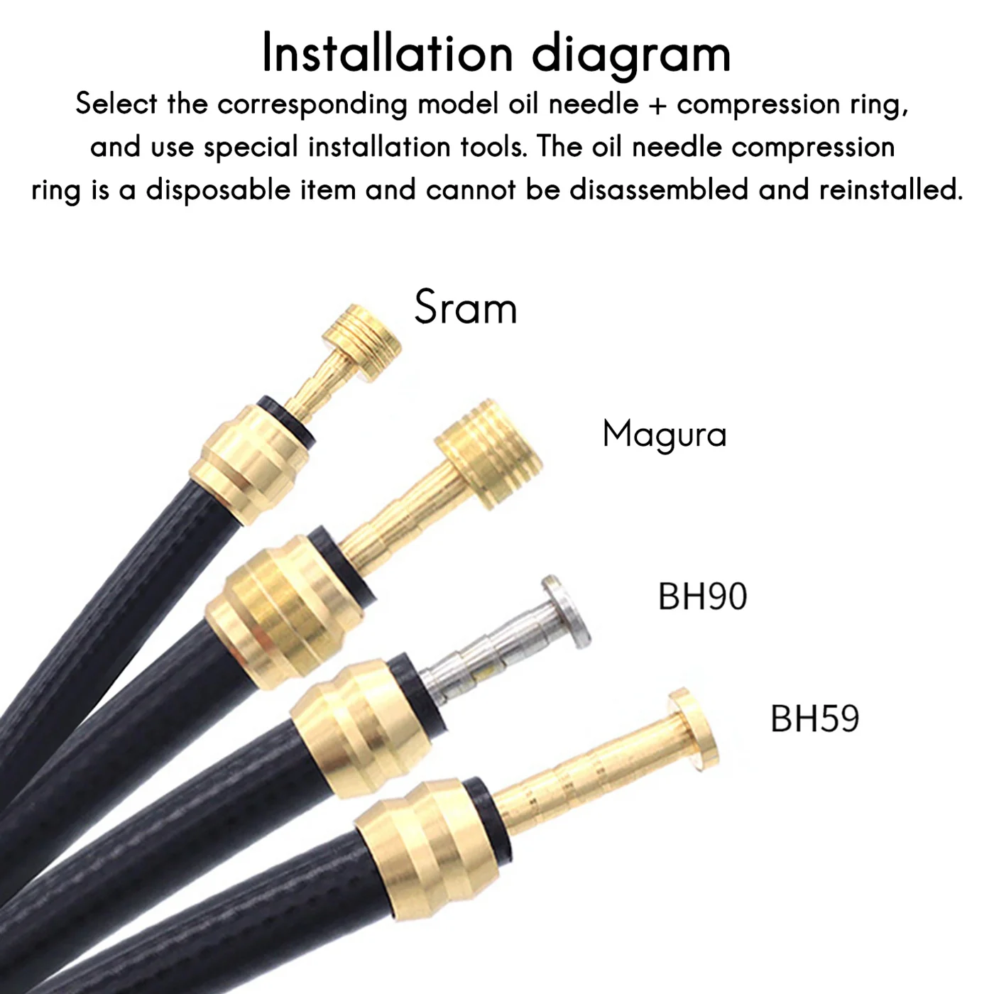 20Pcs Bicycle Brake Olive Brass Connecting Insert Kit for Shimano BH59 Hydraulic Disc Brake Hose,4