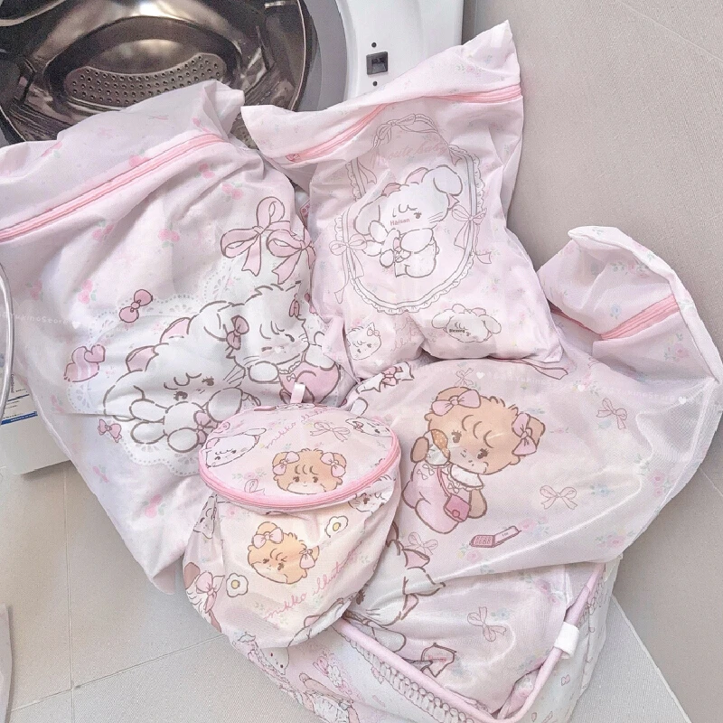 Kawaii Mikko New Laundry Bag Sweater Machine Wash Anti Deformation Laundry Bag Protective Washing Bag Mikko Anime Peripheral Gif