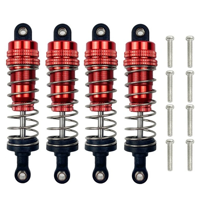 4Pcs Metal Front And Rear Oil Shock Absorber For MJX H16 16207 16208 16209 16210 1/16 RC Car Upgrades Parts 1