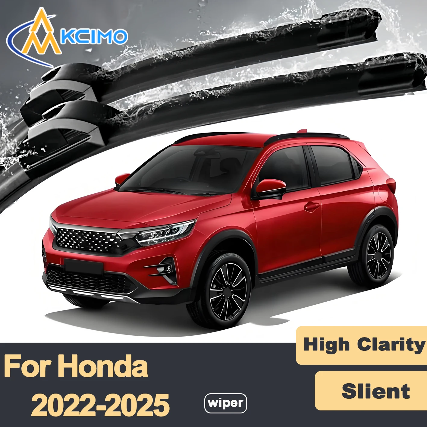 

Premium Rubber Durable Silent Windshield Wiper Blades 2pcs for Honda WR-V DG4 2022-2025 Front Wiper Blades Set