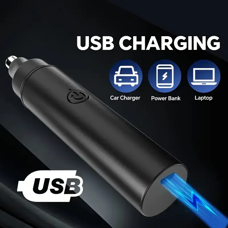 ماكينة تشذيب حواجب الأنف والأذن القابلة لإعادة الشحن عبر USB للرجال والنساء، مجموعة أدوات العناية الشخصية المقاومة للماء لإزالة شعر الوجه وغير المؤلمة