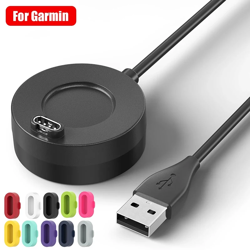 Charging Cable for Garmin Forerunner 935 945 630 245 Charger Dock Cable for Garmin Fenix 7 7S 7X 6 6s 6x Pro 5 5S 5X Plug Cover