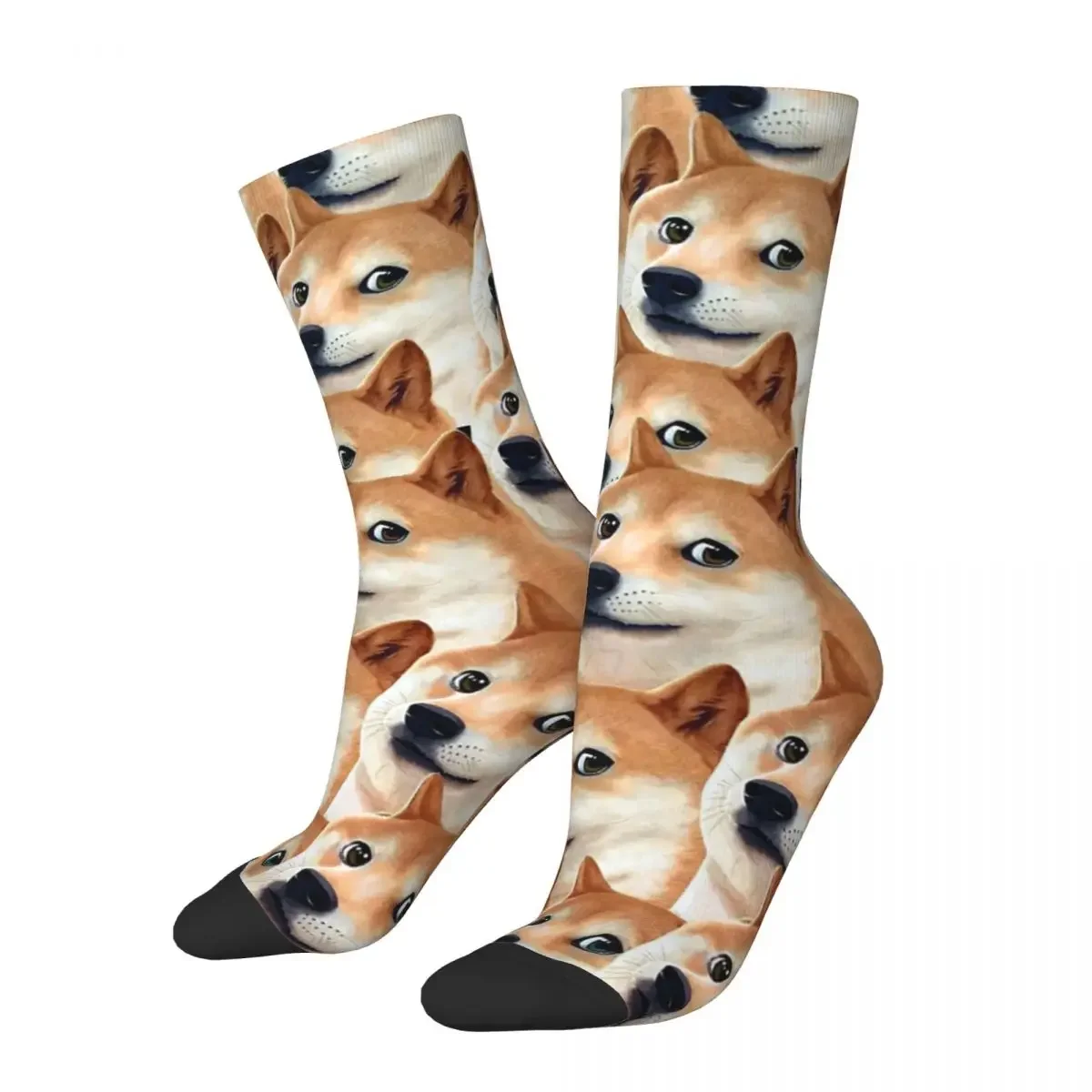 Doge Shiba Inu Memes Socks Harajuku Super Soft Stockings All Season Long Socks Accessories for Man's Woman's Christmas Gifts