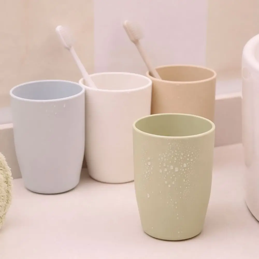 Simple Bathroom Gargle Cup Durable Plastic Toothbrush Holder Modern Style Washing Mug Daily Home Hotel Practical Supplies