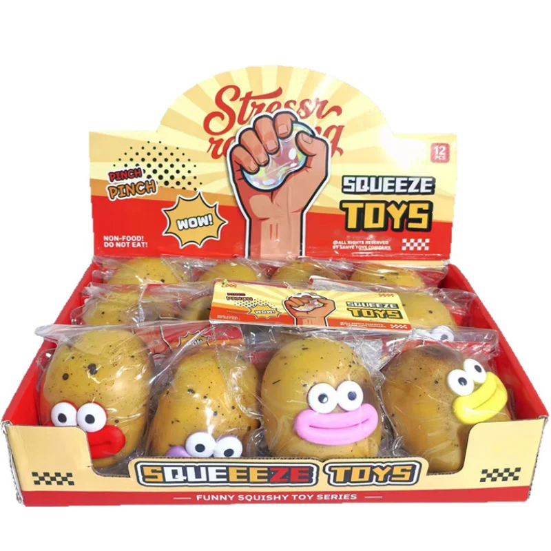 Funny Big Mouth Potato Squishy Stress Reliever Creative Decompression Fidget for Adults Slow Rising Squeeze Anxiety Relief
