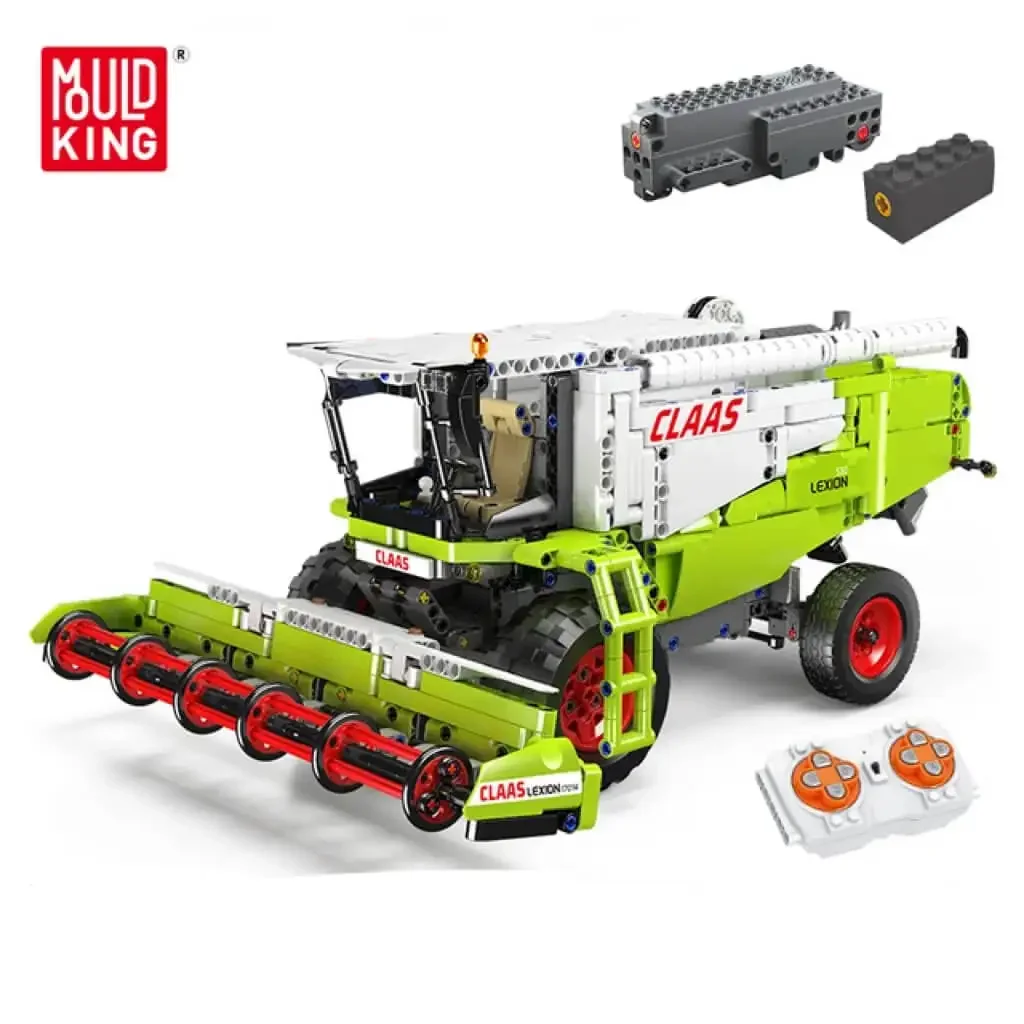 

MOULD KING 17014 Technical Series Combine Harvester Model Remote Control Building Blocks Farm Vehicle Toys for Boys