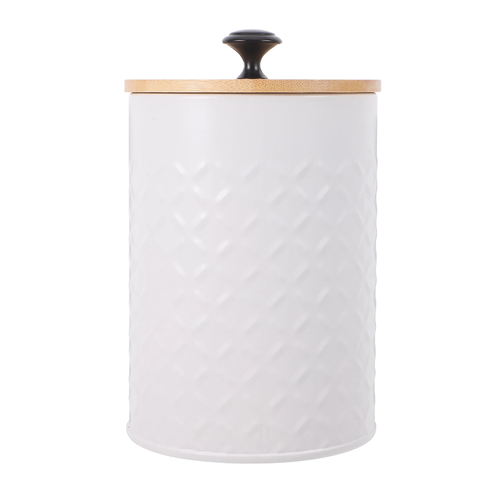 

Coffee Bean Storage Canister Airtight Containers Bamboo Lid Iron Material Kitchen countertop Grain Holder Sugar Cube Tea Leaf