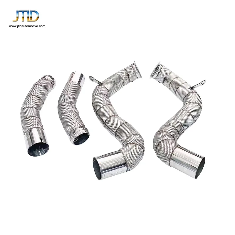 

JTLD Car Performance Exhaust Catless Downpipes For Mercedes-benz C63 W205 Test Pipe With Heat Shield